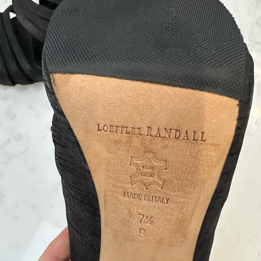 Zip Up Platform Loeffler Randall Open Toe Booties! - image 3